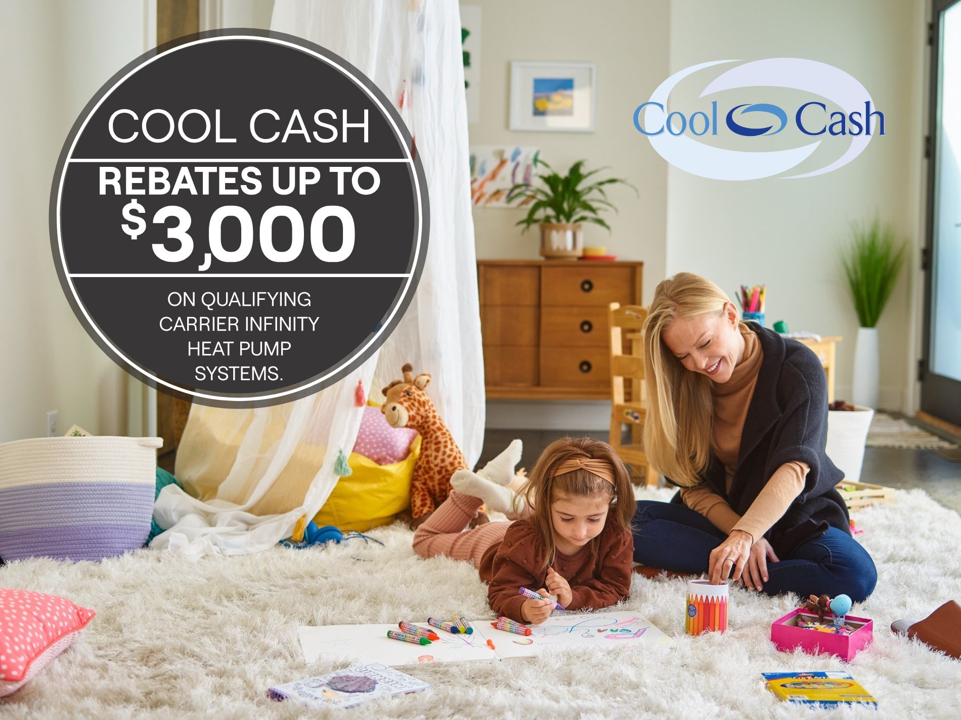 Carrier Cool Cash Fall promotion rebates on home comfort systems